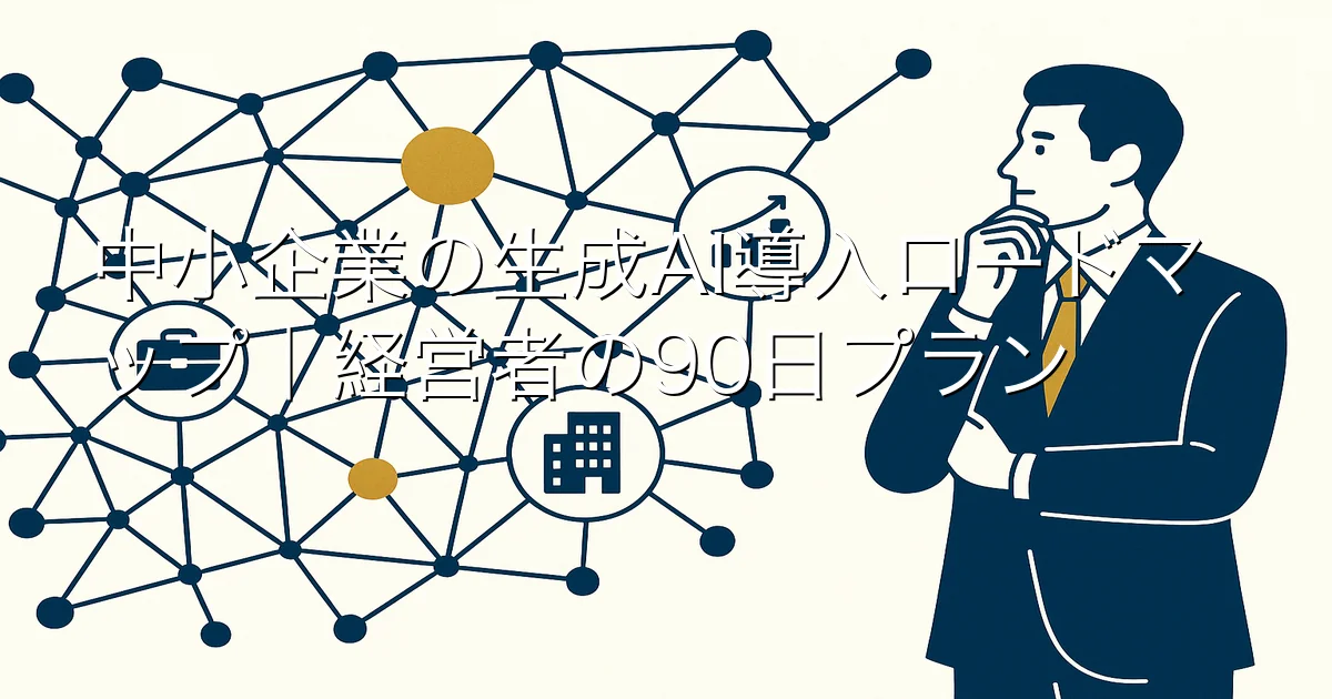 中小企業の生成AI導入ロードマップ｜経営者の90日プラン のアイキャッチ画像