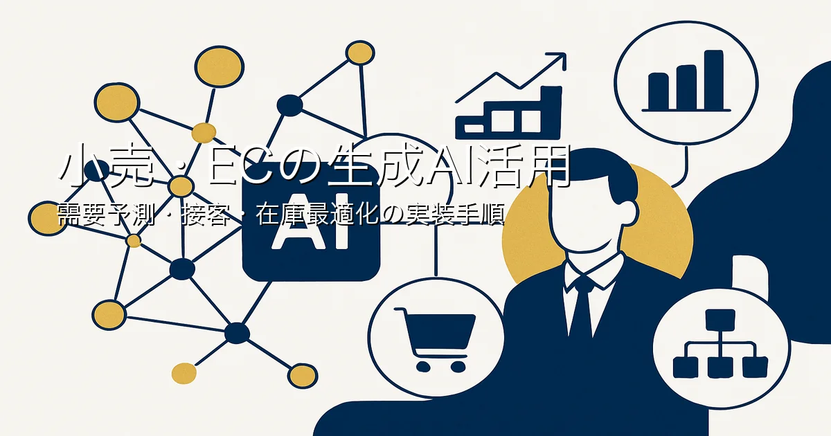 小売・ECの生成AI活用｜需要予測・接客・在庫最適化の実装手順 のアイキャッチ画像